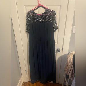 Navy floor length gown
